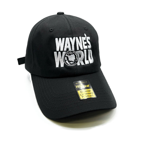 Waynes World Dad Hat Strapback (Black) - Hat Supreme