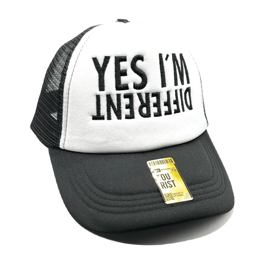 Yes im Different Mesh Trucker Snapback (White/Black) - Hat Supreme